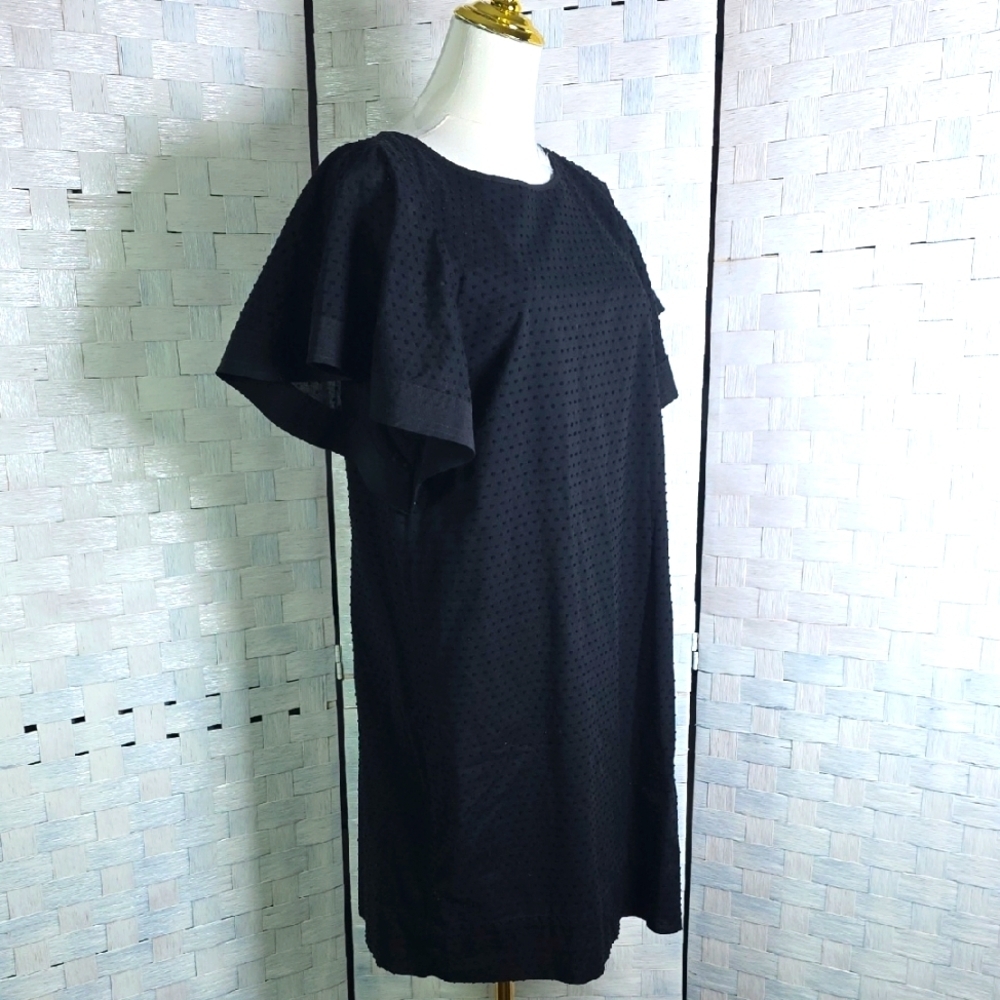 J. Crew Black Pebble Textured Dress